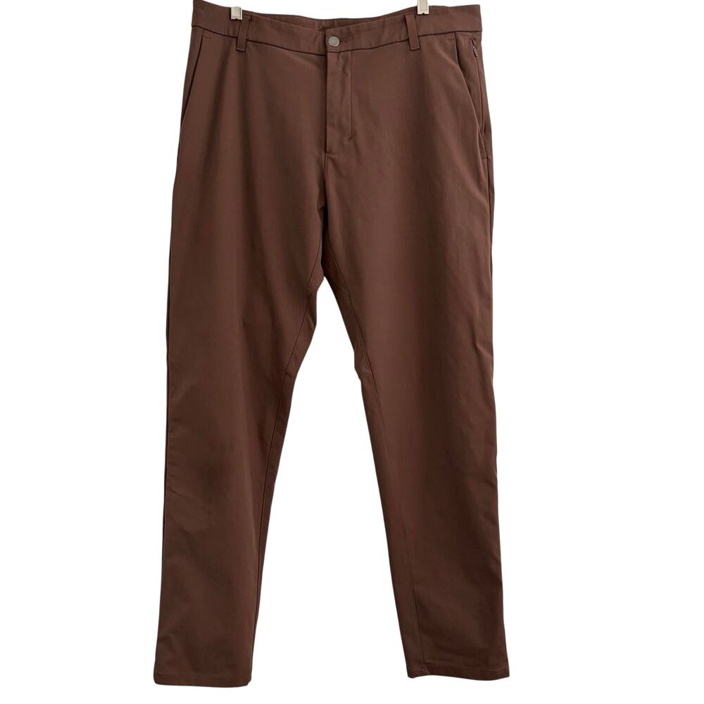 Lululemon Commission Pants Men’s Size 35 x 32 Wrapstreme Brown Chino Golf Work